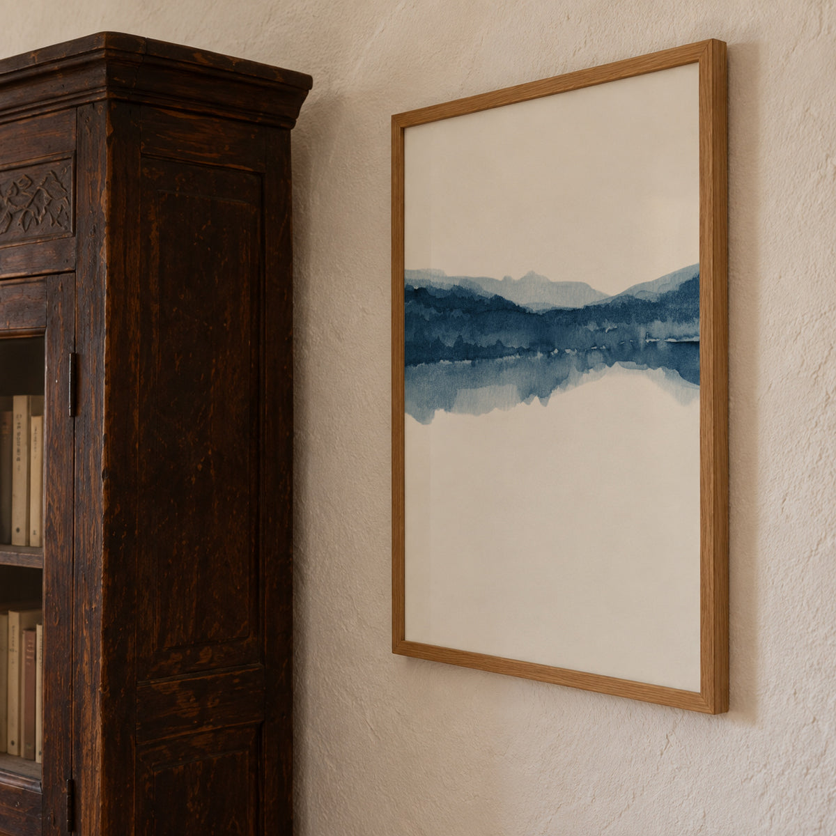 Watercolor Landscape N 17 - Framed poster detail