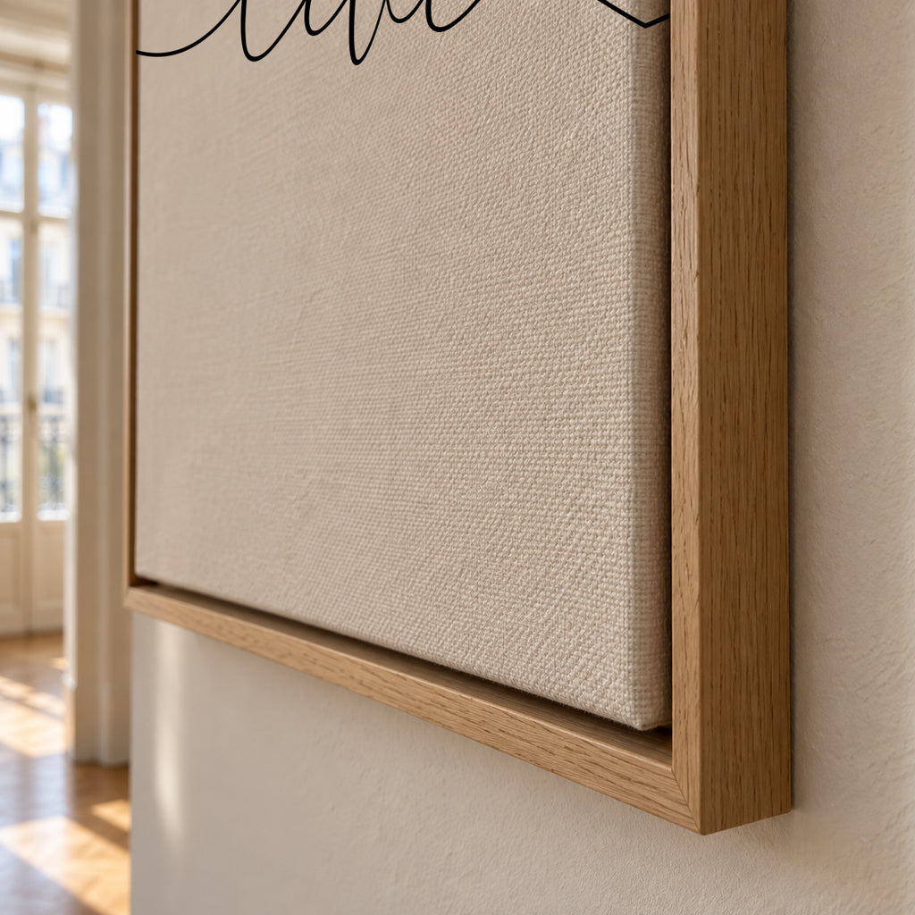 Live - Framed canvas detail