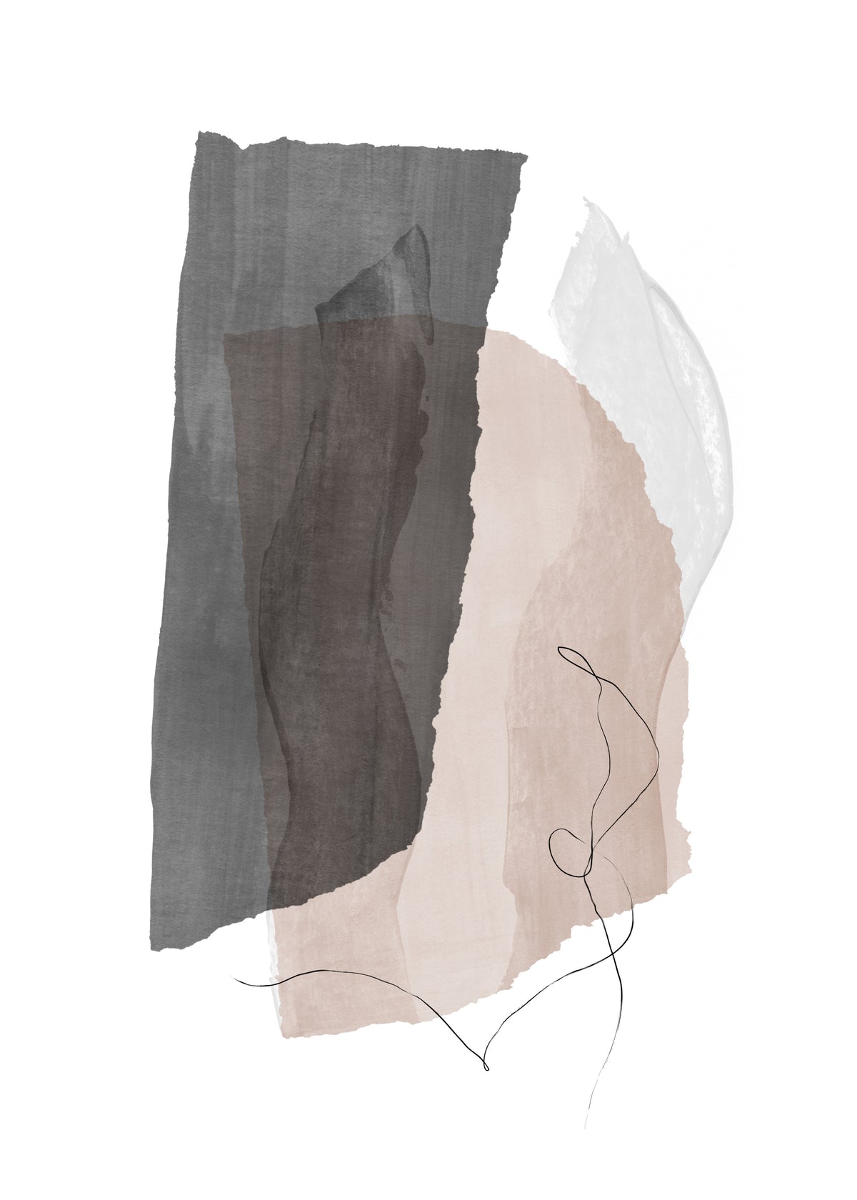 Abstract N 36 - Grey - Unframed art print