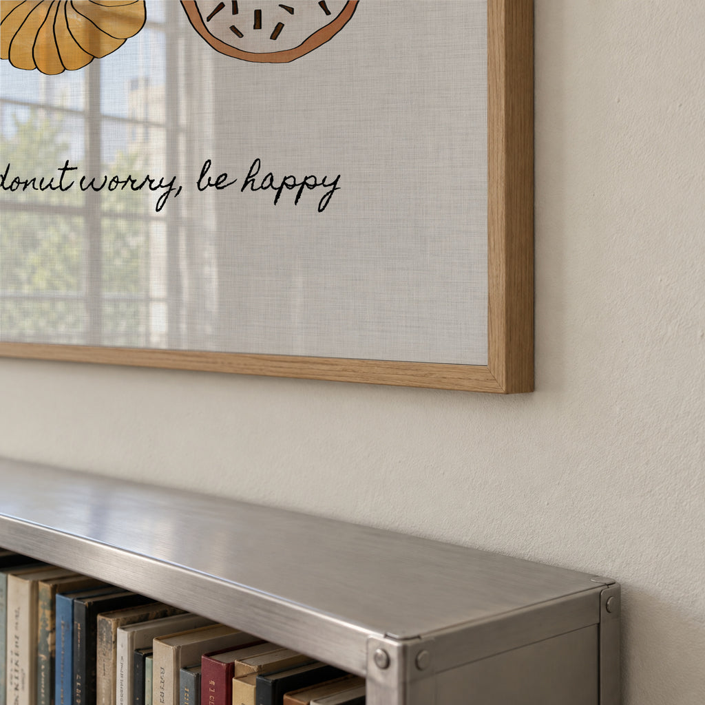 Donut worry. Be happy - Framed poster detail