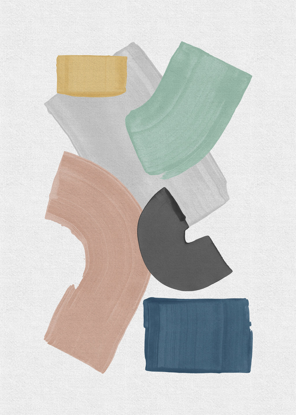 Pastel Paint Blocks - Unframed art print