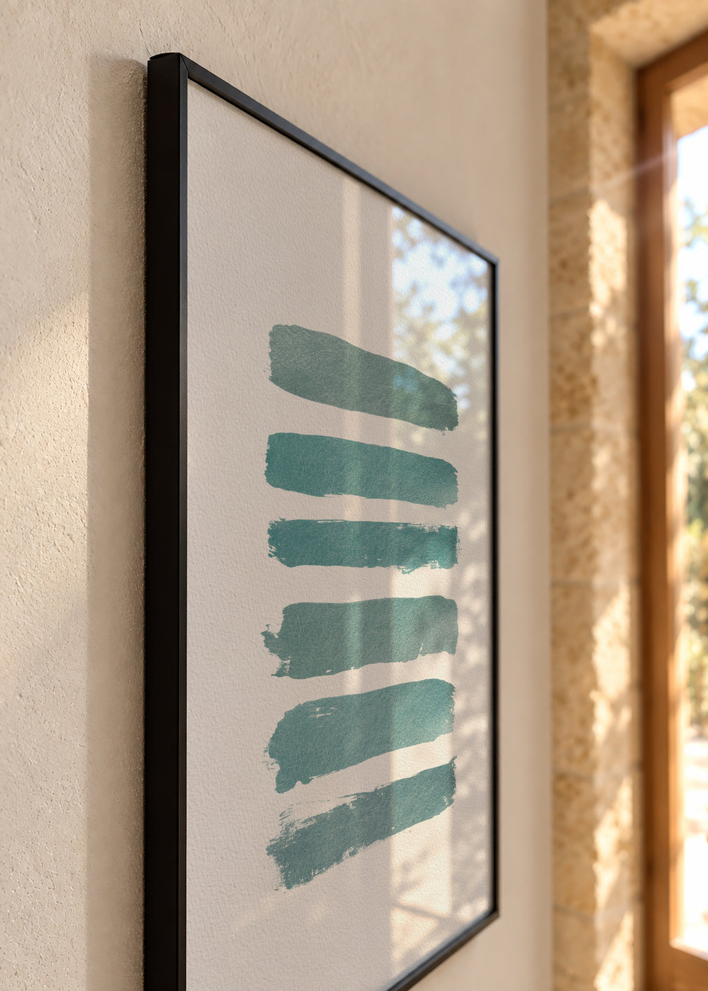 Ombre Turquoise - Framed poster detail