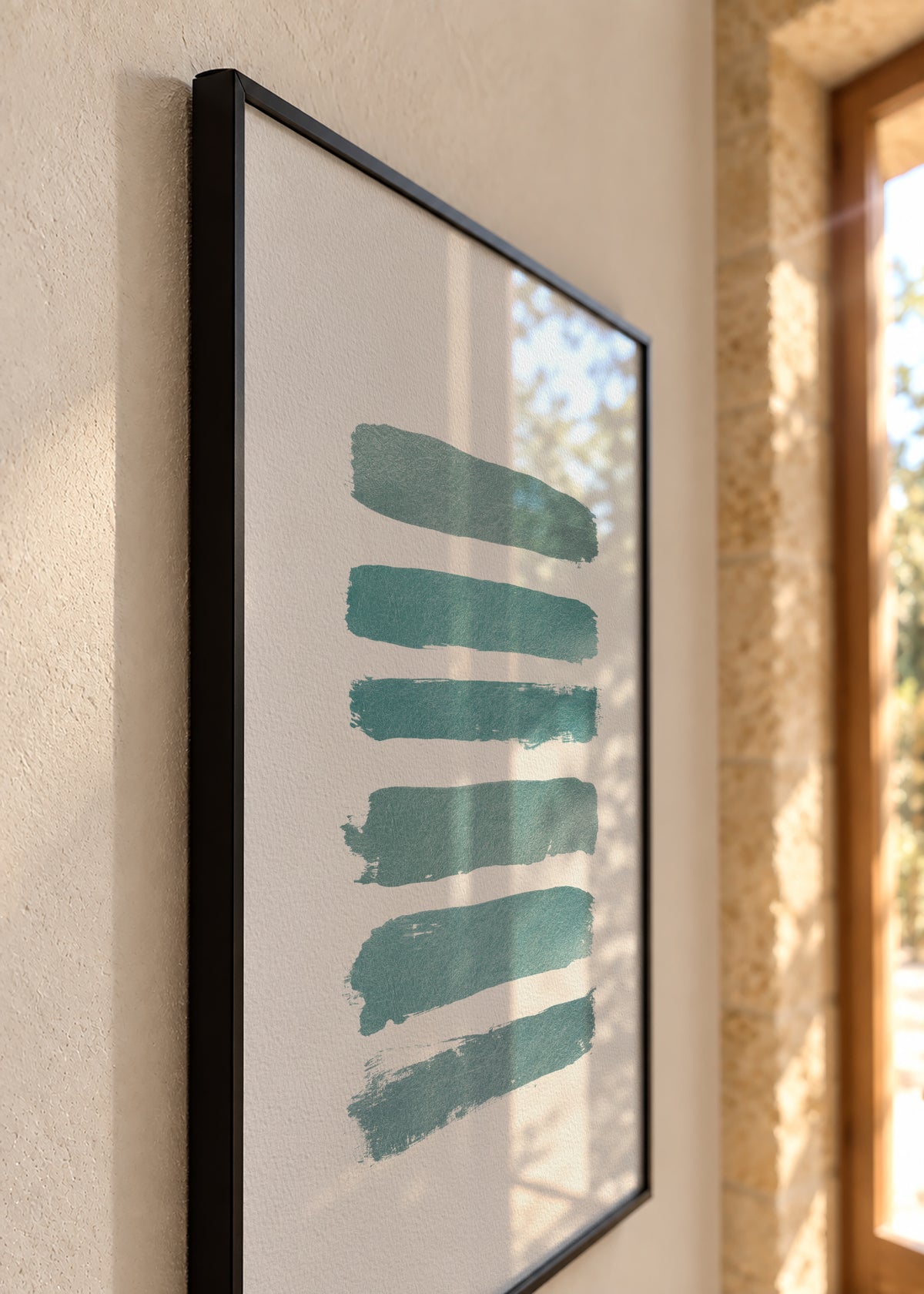 Ombre Turquoise - Framed poster detail