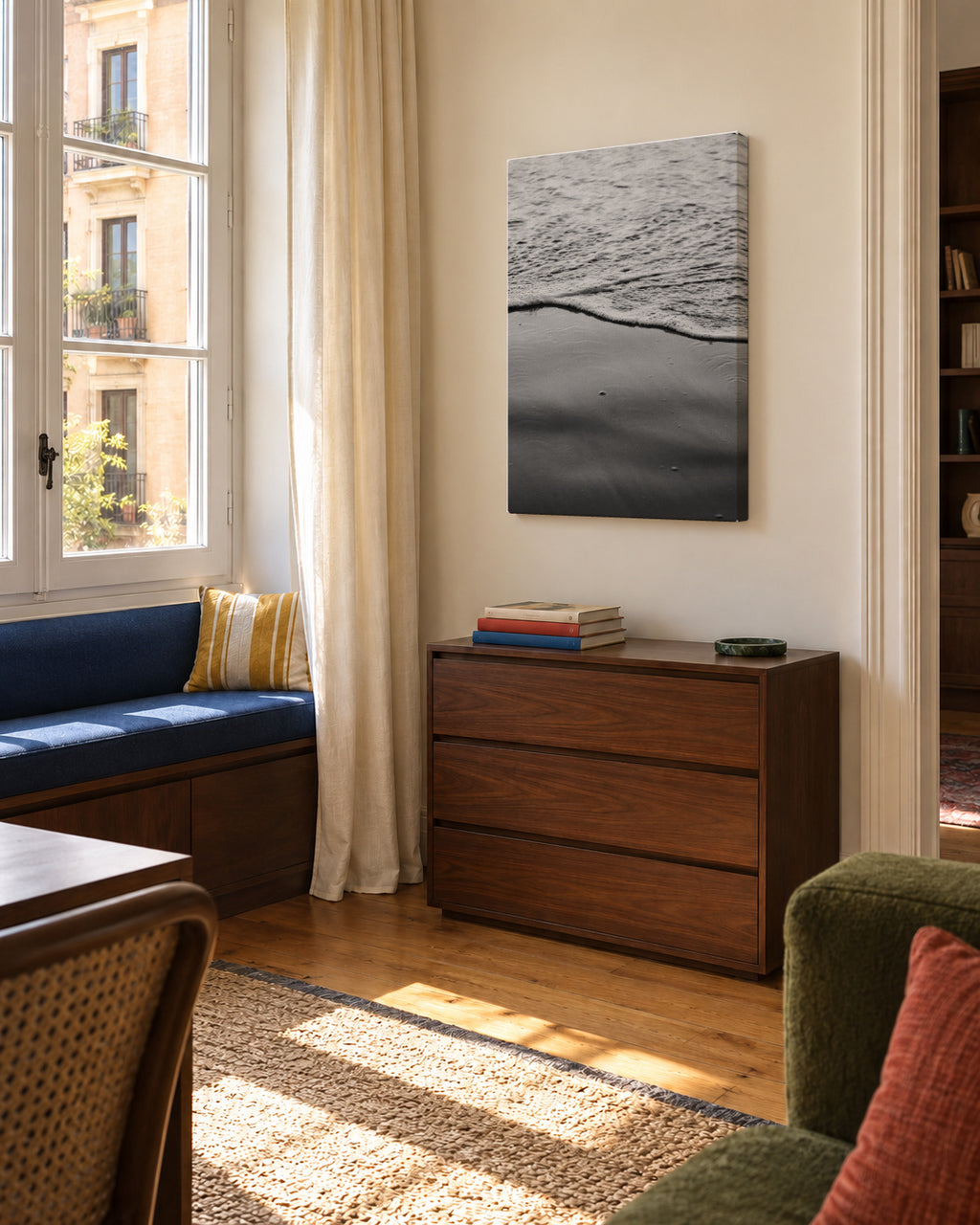 Ocean Edge 2 - Unframed canvas in an interior
