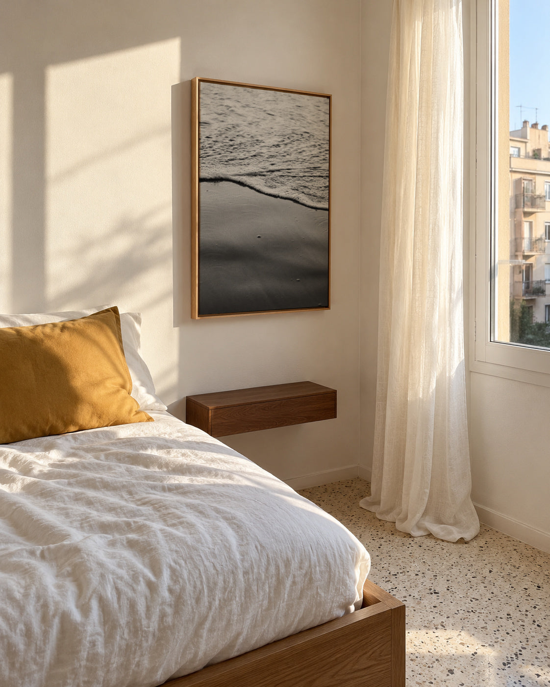 Ocean Edge 2 - Framed canvas in an interior