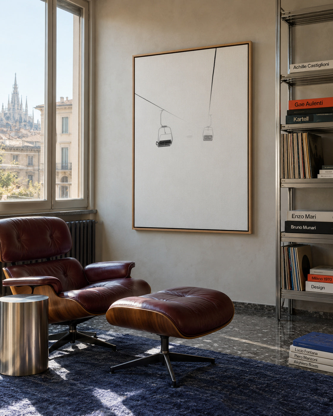 Foggy - Framed canvas in an interior
