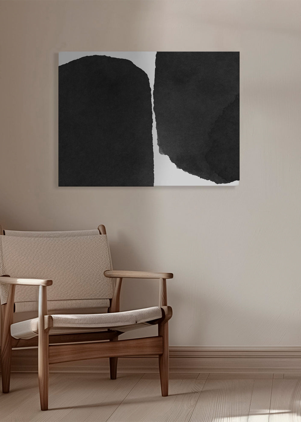 Minimal black and white abstract 01