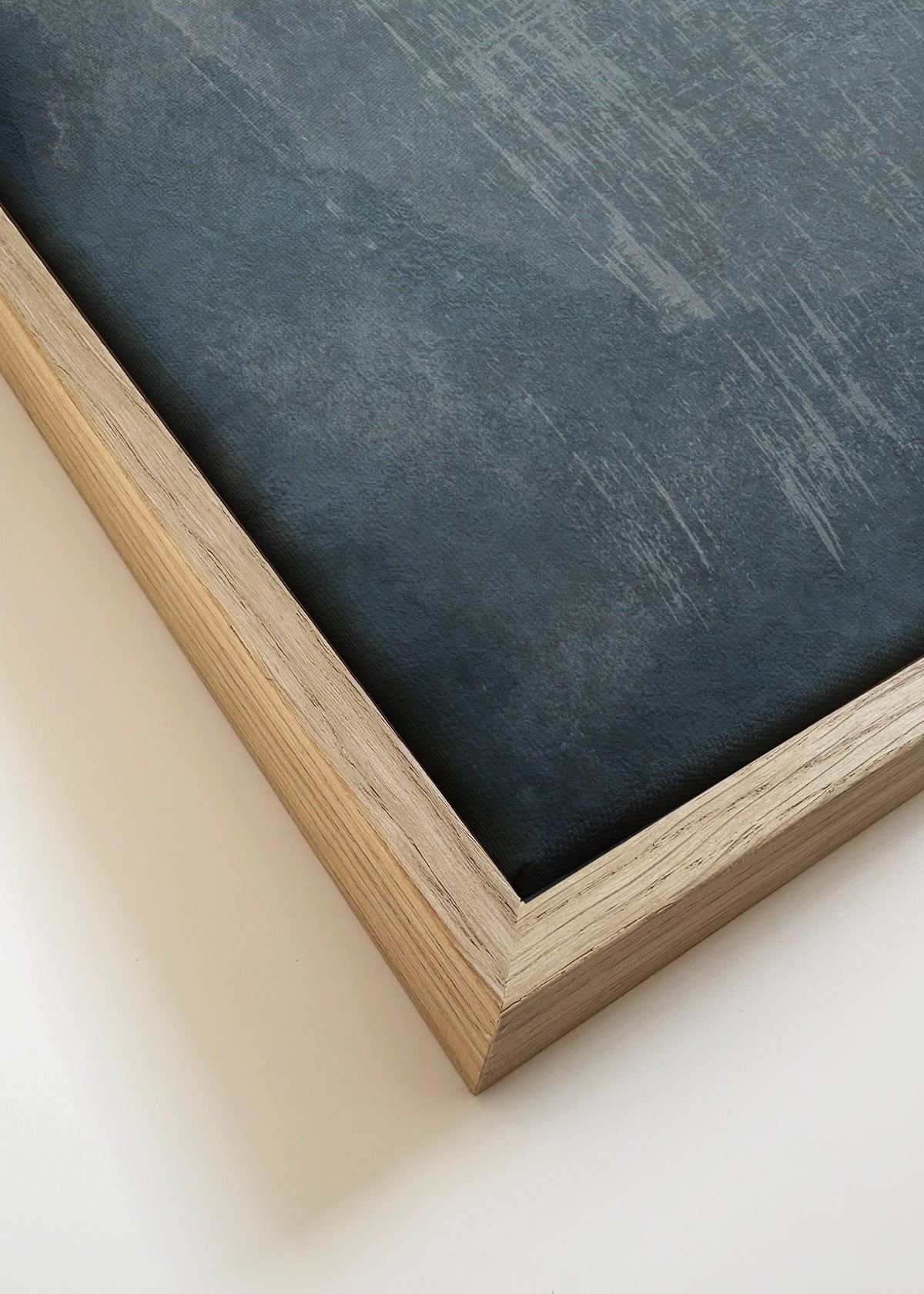 Minimal Abstract Blue Colorfield Painting 05 - Framed canvas detail