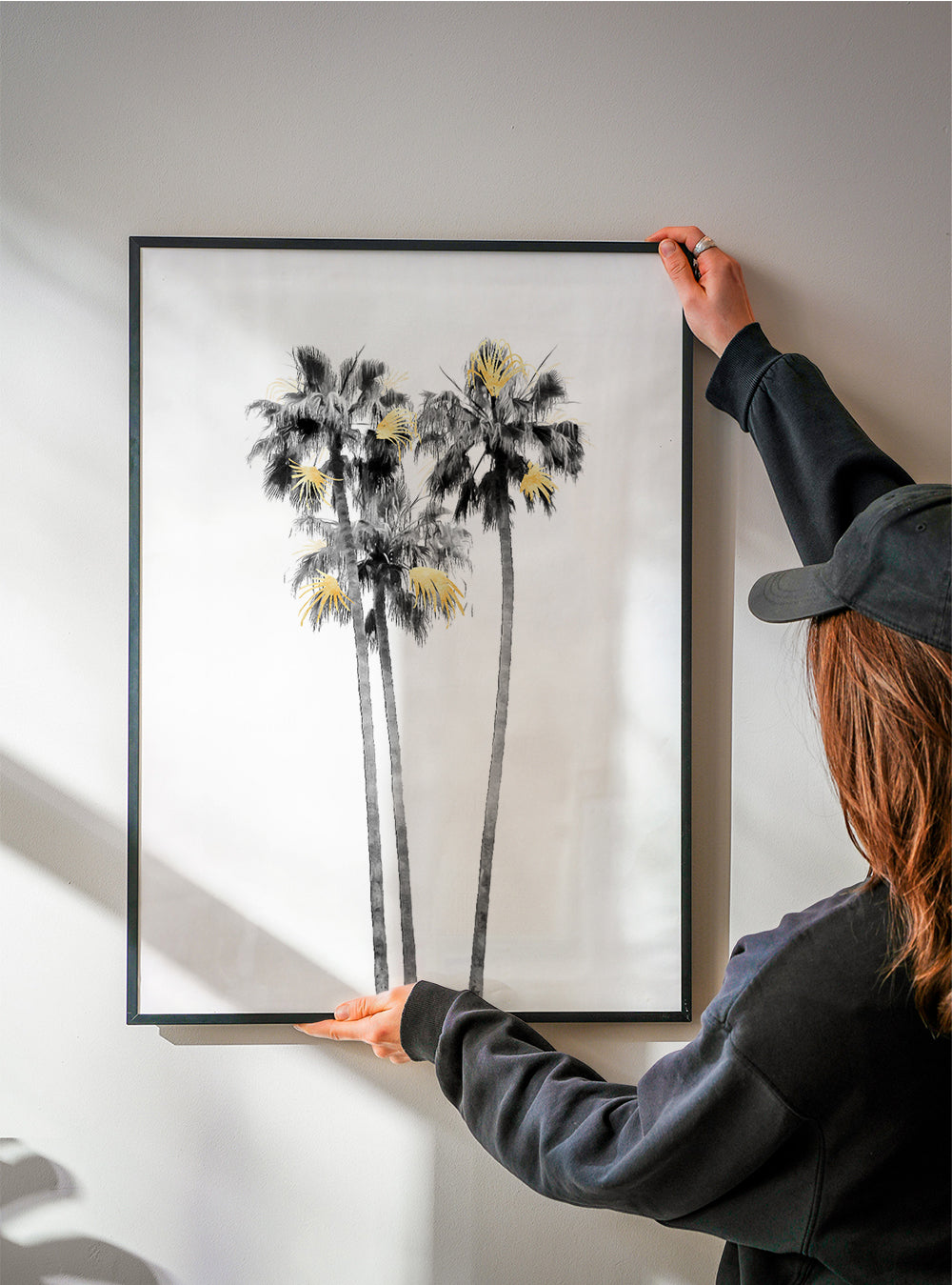 Palm Tree Black, White and Gold 03