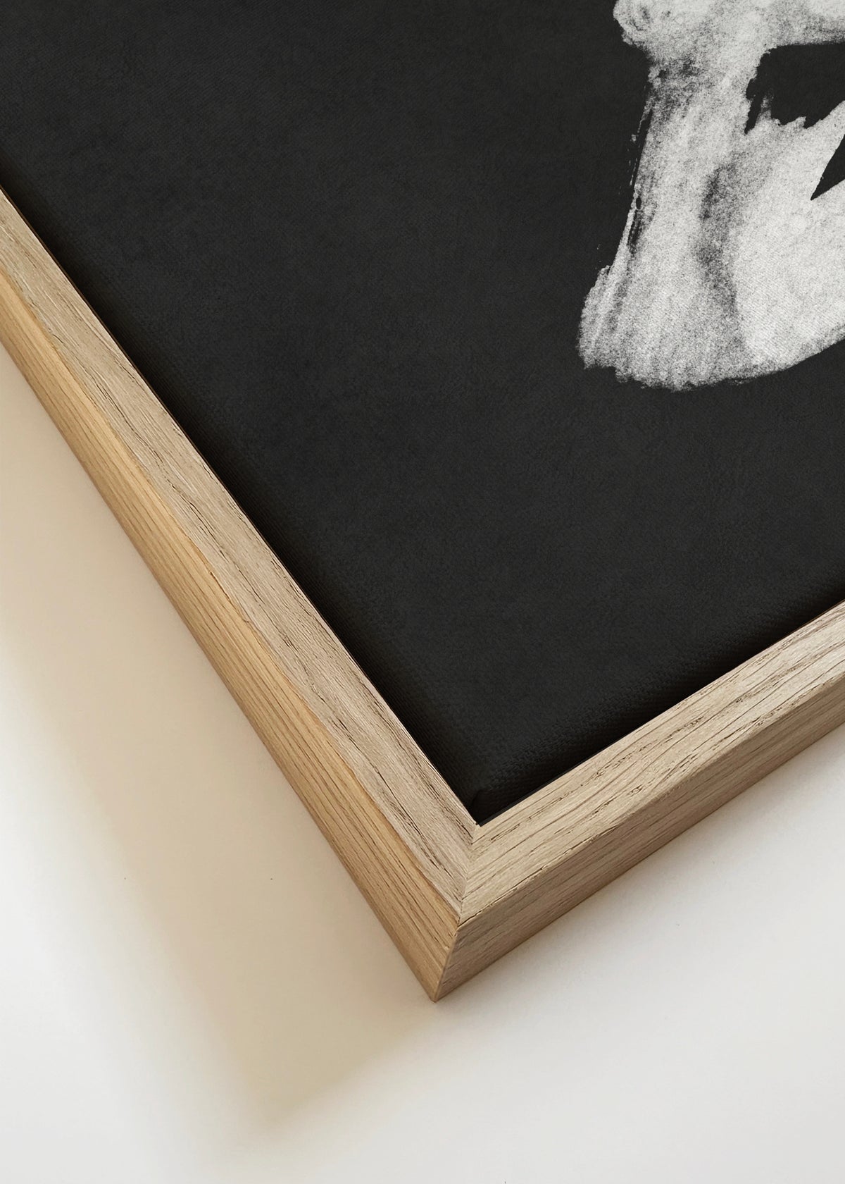 Minimal Landscape Black and White 02 - Framed canvas detail
