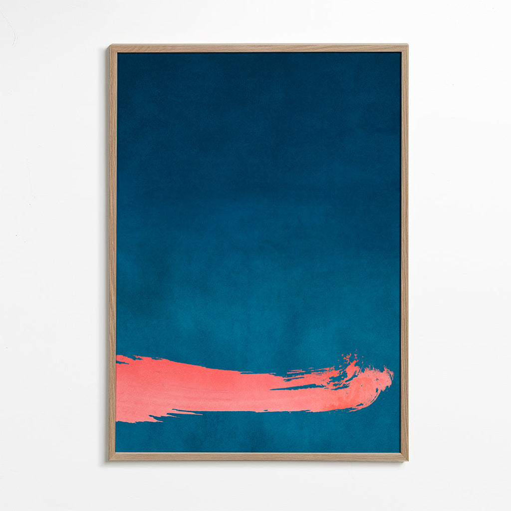Minimal Landscape Pink and Navy Blue 03