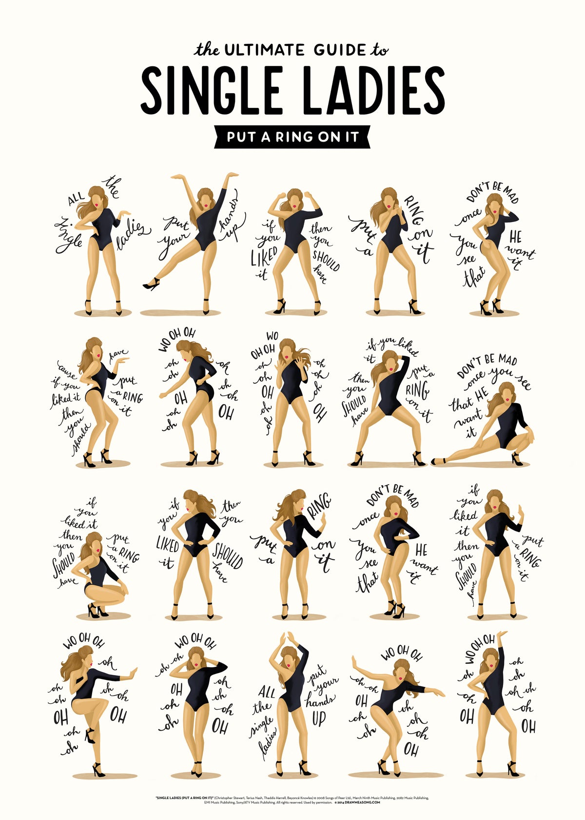 Single Ladies - Unframed art print