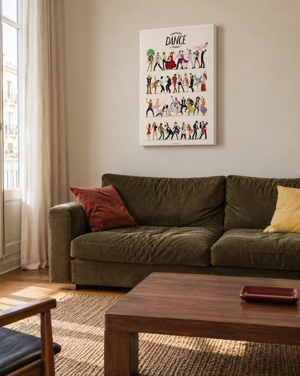 Everybody Dance Now - Unframed canvas in an interior