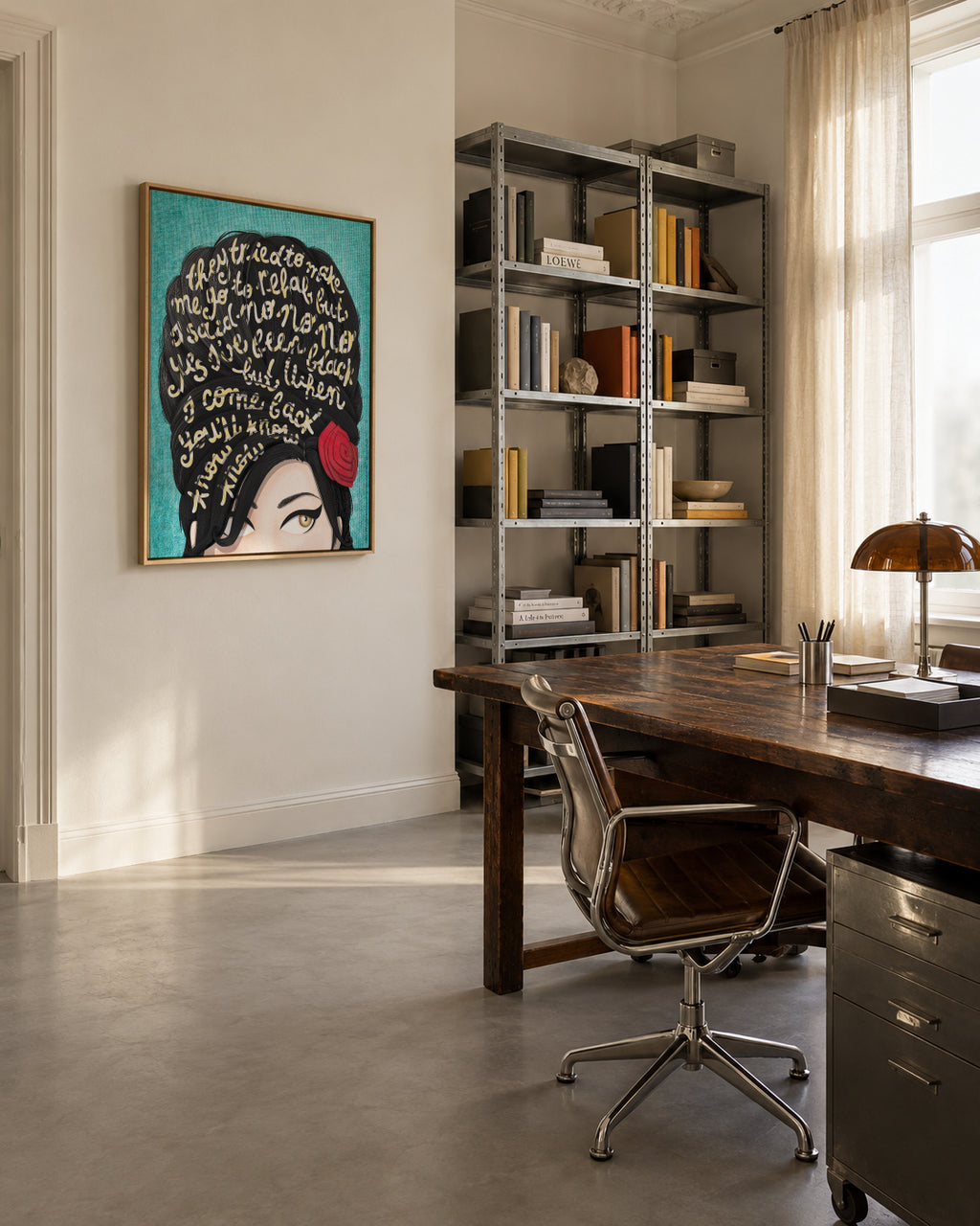 Rehab - Framed canvas in an interior