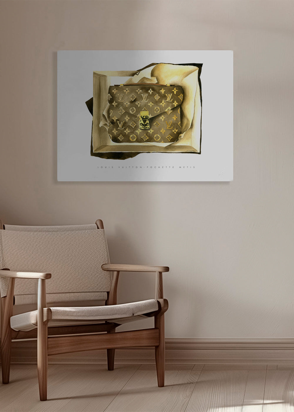 Louis Vuitton pouch illustration | Wall art, framed prints and