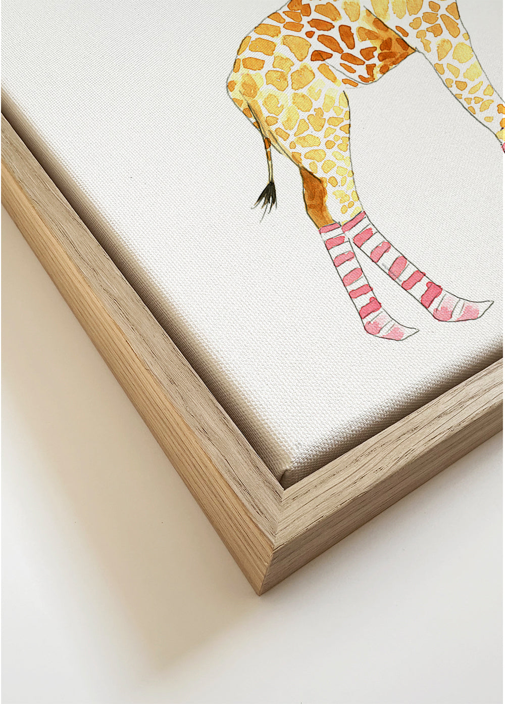 Giraffe with butterfly