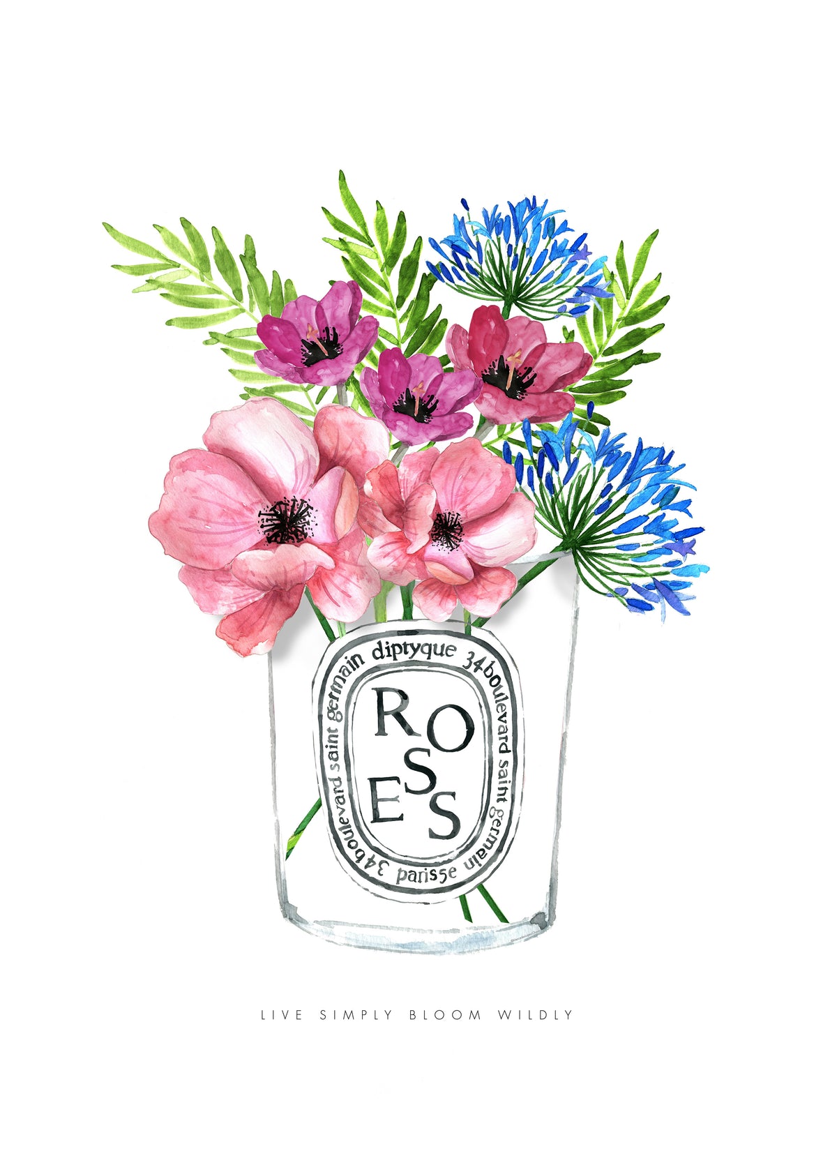 Diptyque Florals - Unframed art print