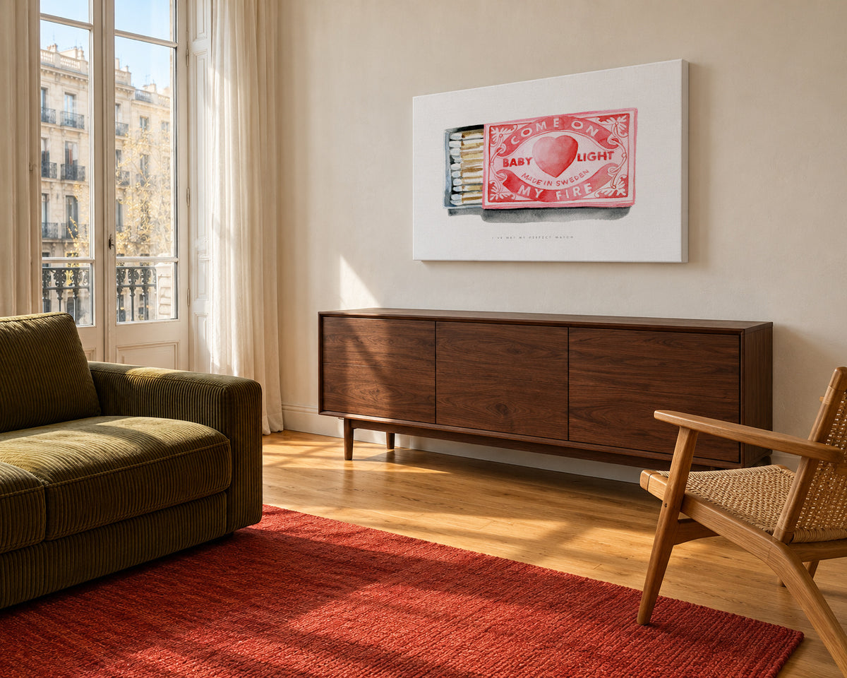 Perfect match - Unframed canvas in an interior