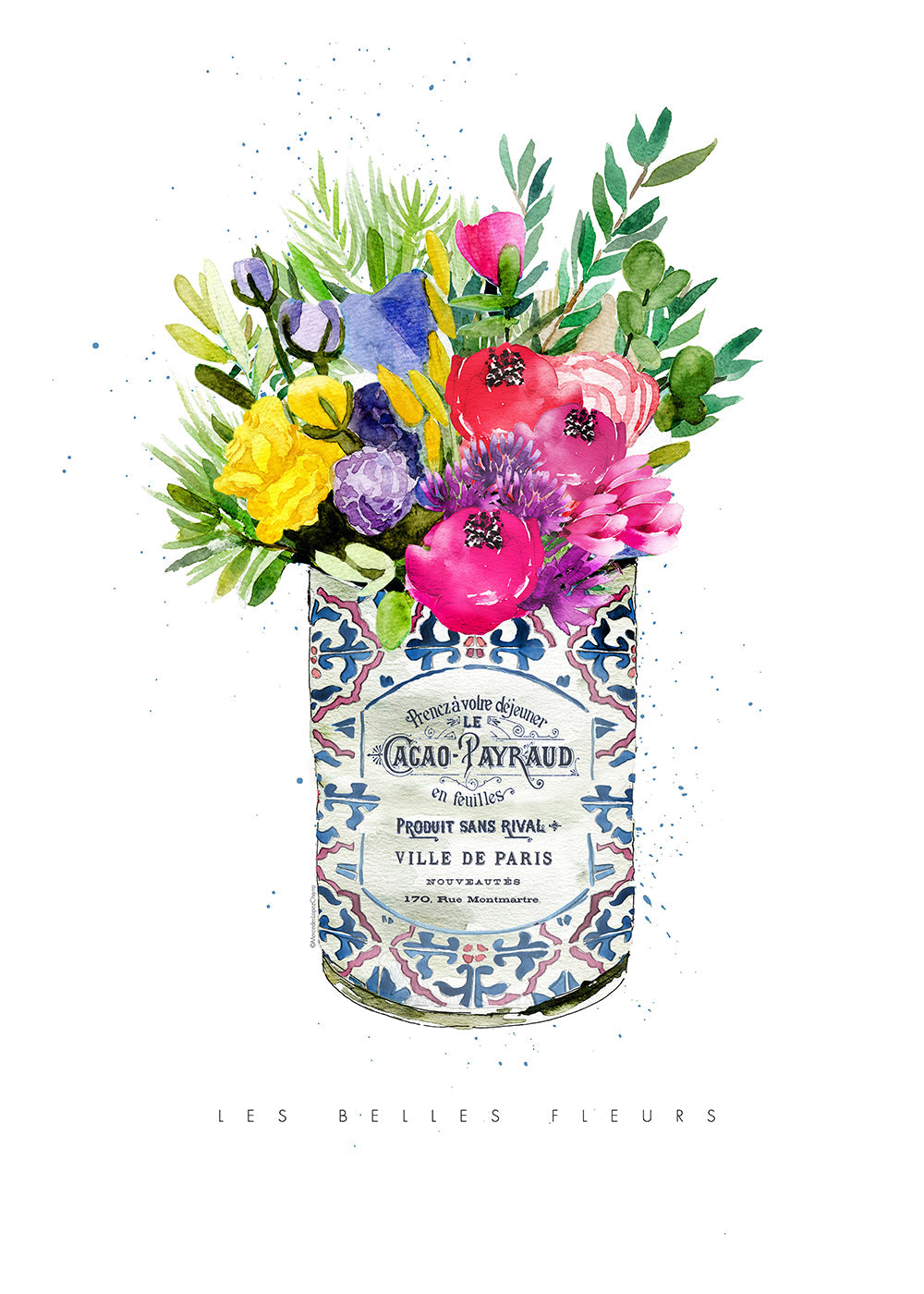 Summer Florals Vintage Can