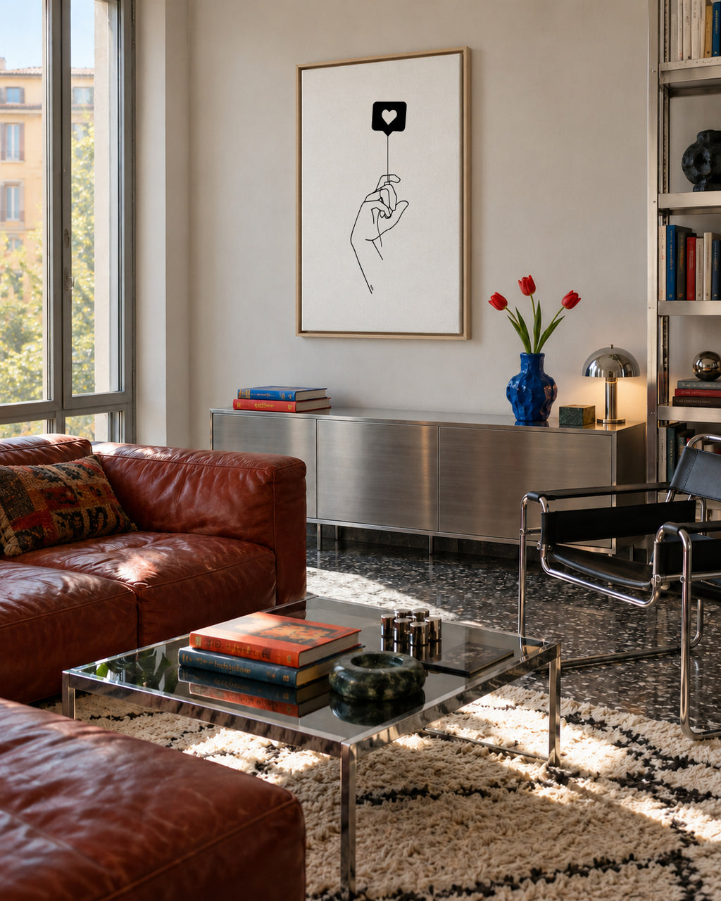 Love is in the air - Framed canvas in an interior