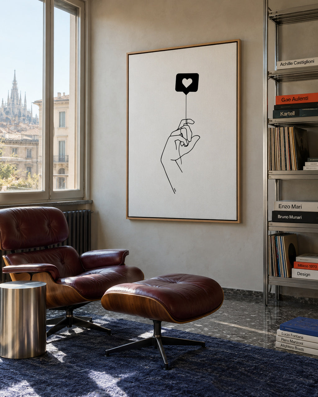 Love is in the air - Framed canvas in an interior