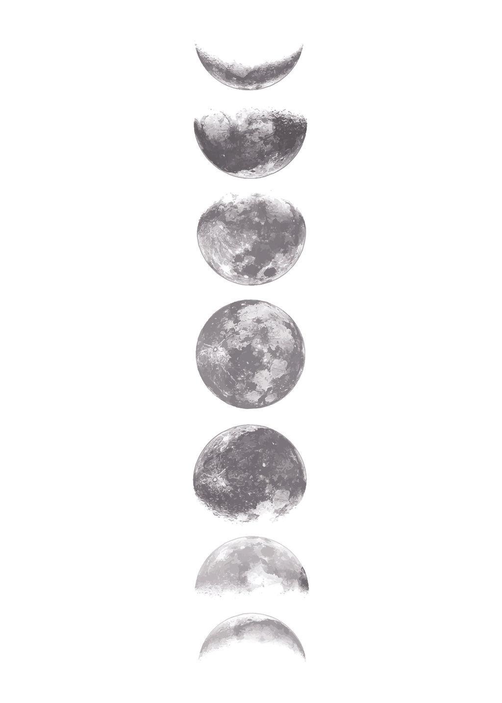 Phases of the moon - Unframed art print