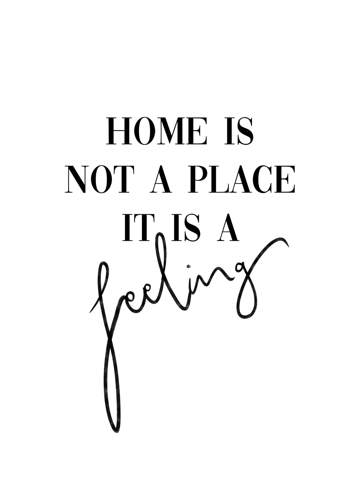 Home is a feeling - Unframed art print