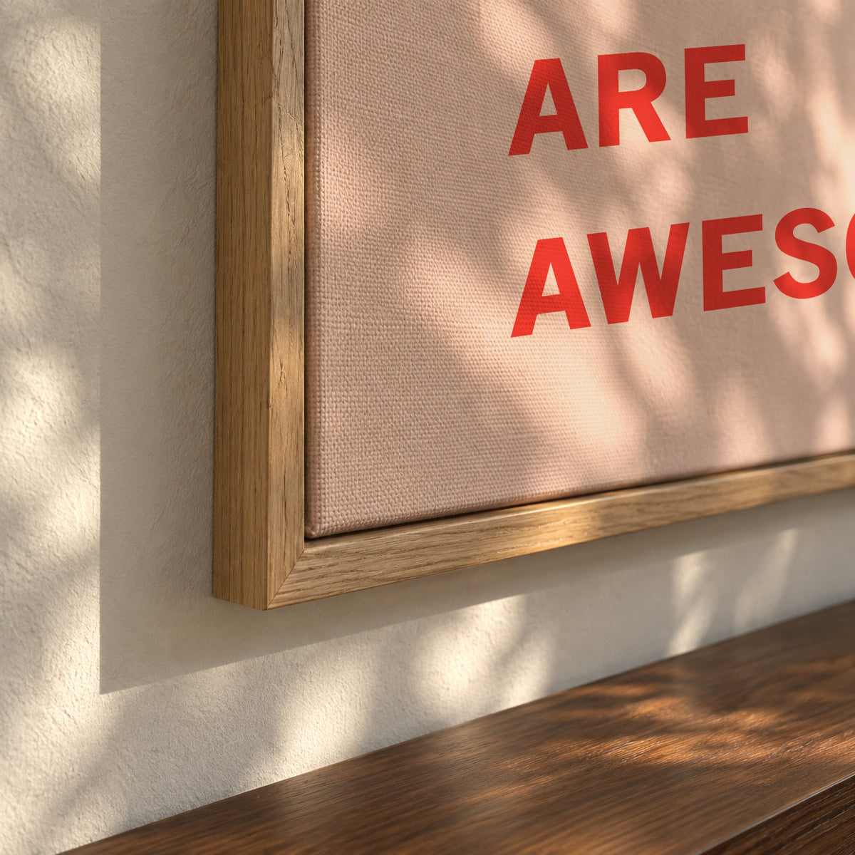 You are awesome! - Framed canvas detail