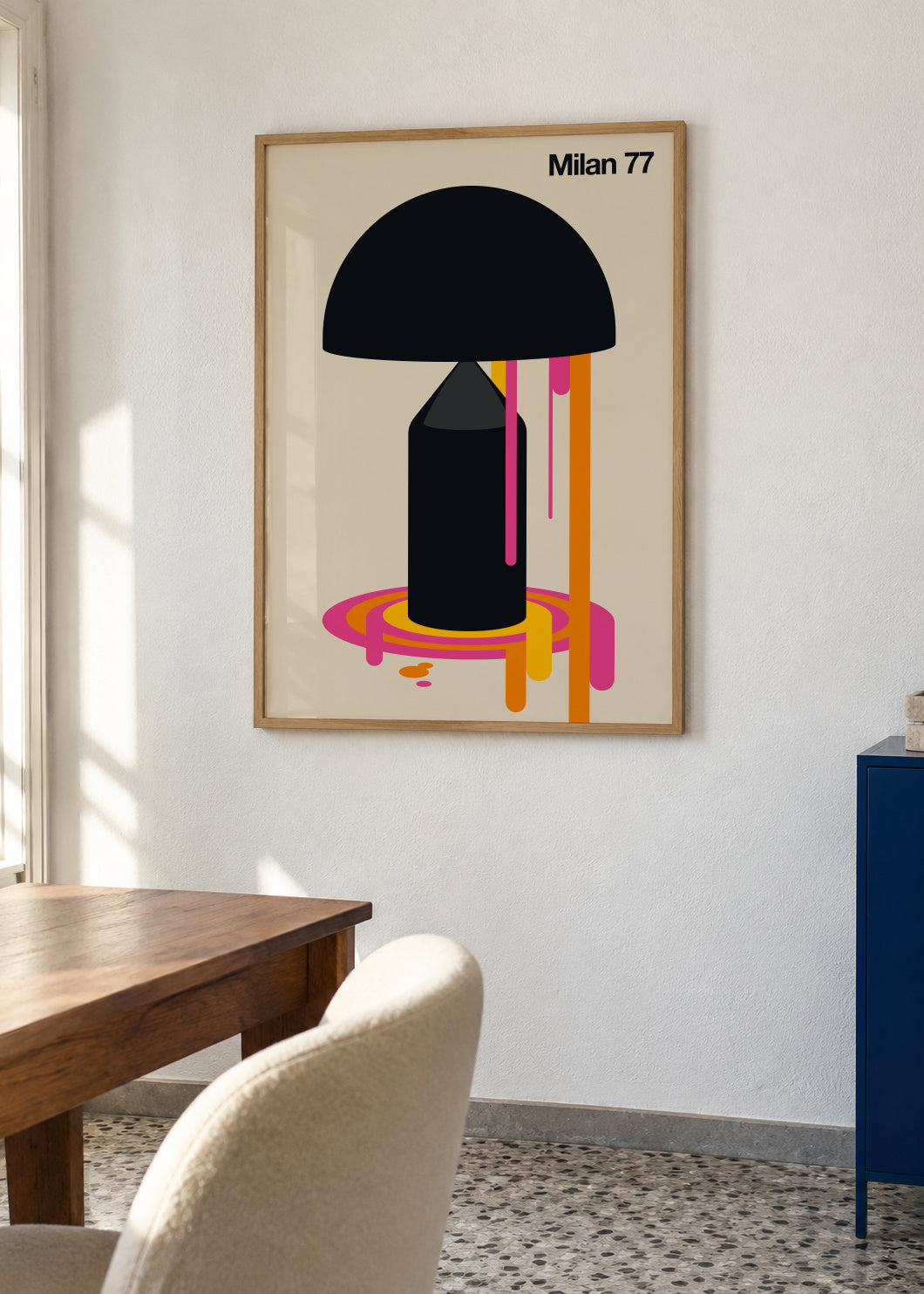 Milan 77 - Framed poster in an interior