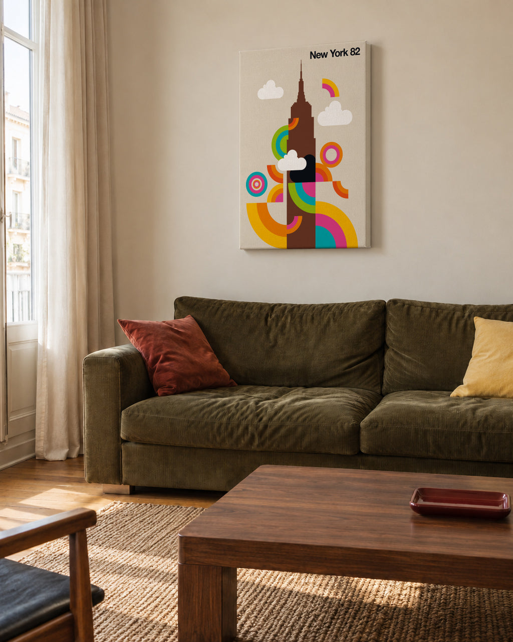 New York 82 - Unframed canvas in an interior