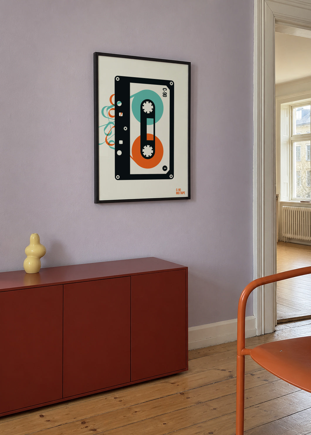 Mixtape - Framed poster in an interior