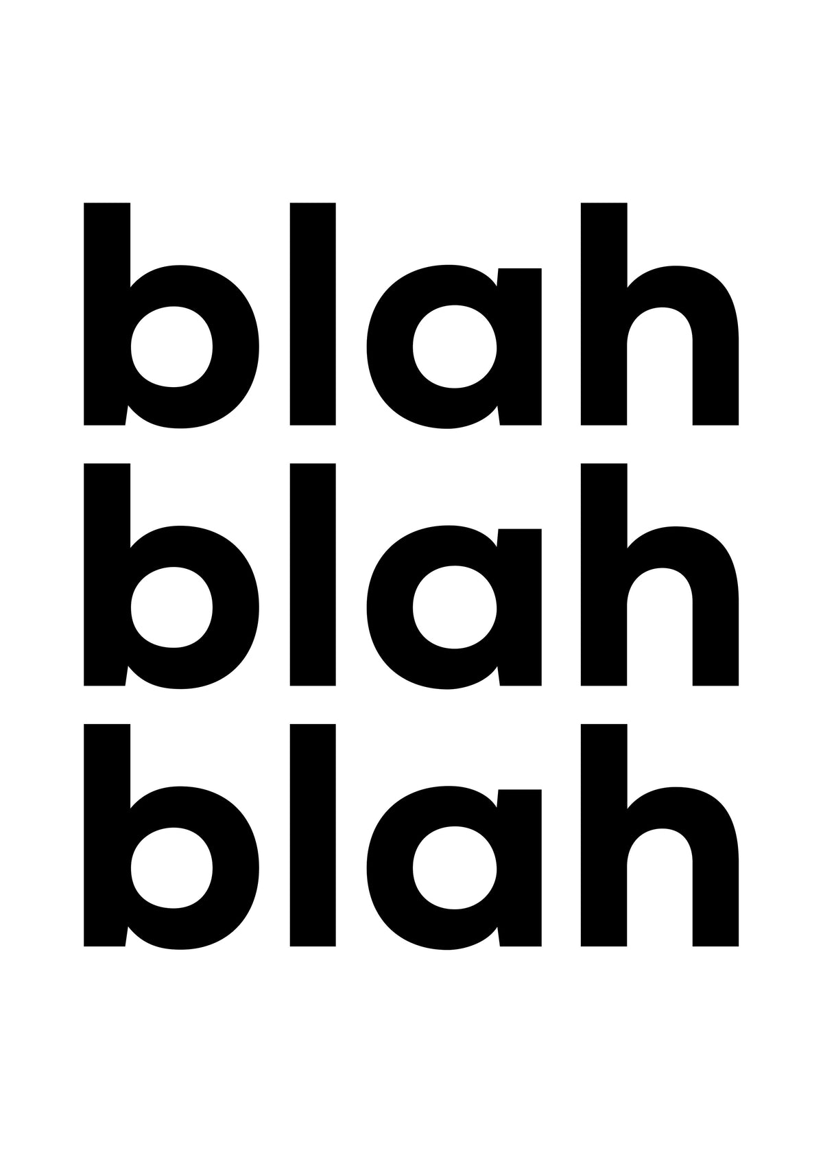 Blah Blah Blah - Unframed art print