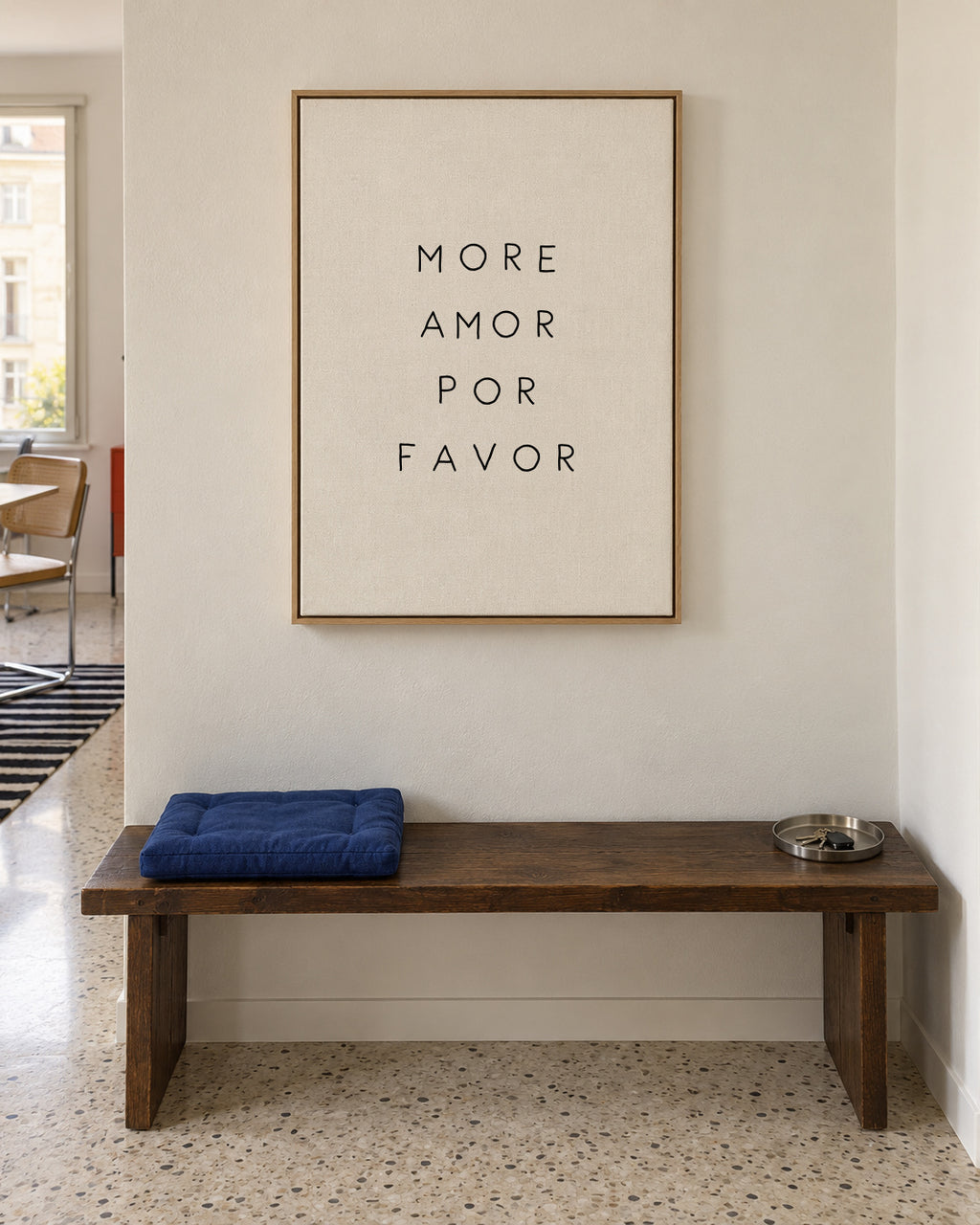 More Amor - Framed canvas in an interior