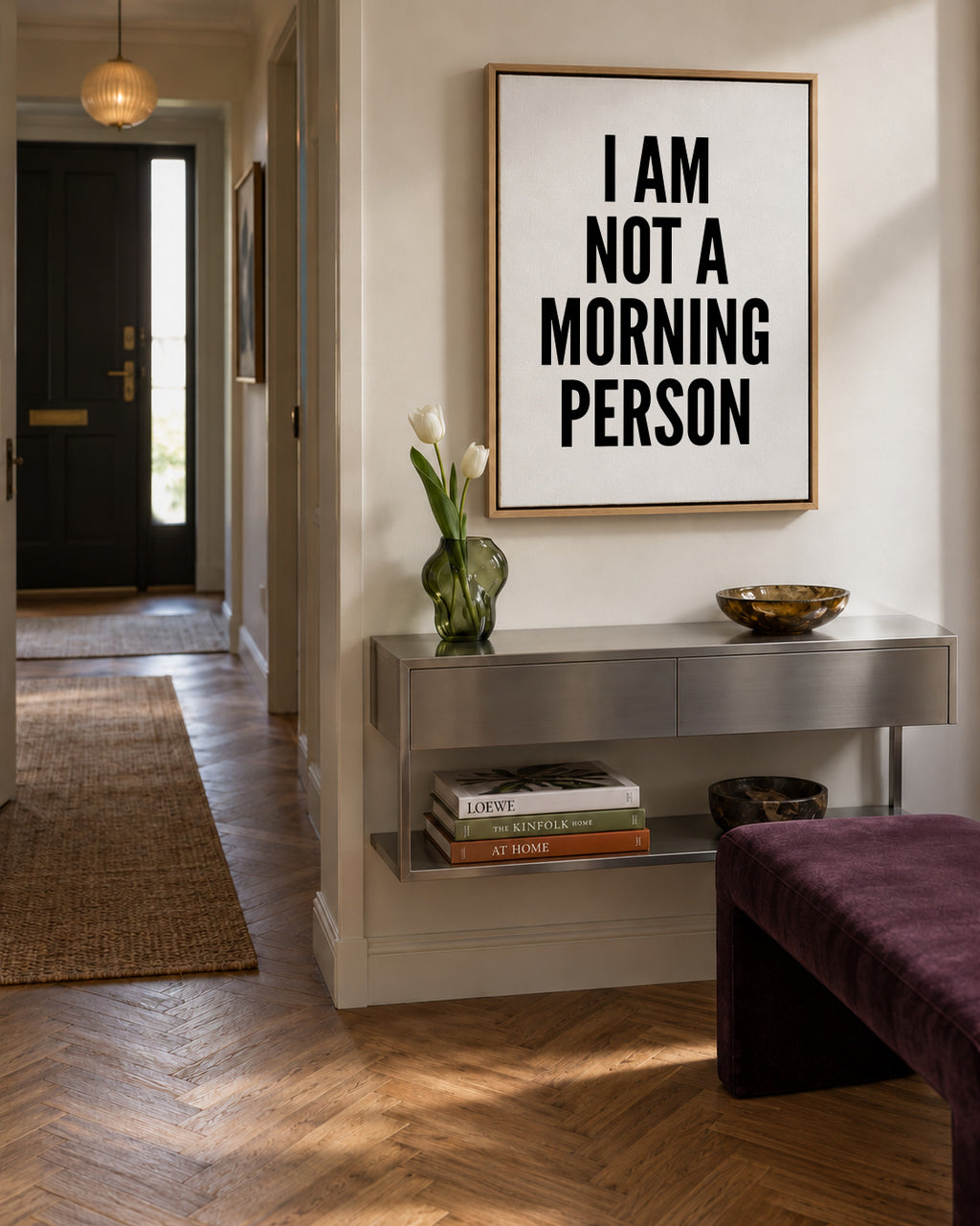 Morning Person - Framed canvas in an interior
