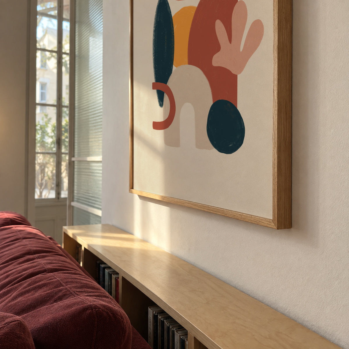 Boho Collage - Framed poster in an interior