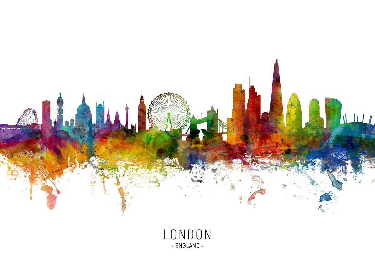 London Skyline multicolor - Unframed art print