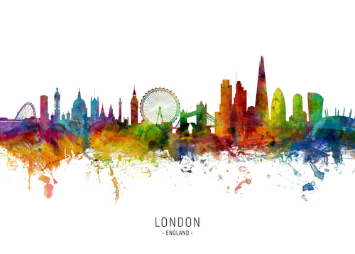 London Skyline multicolor - Unframed art print