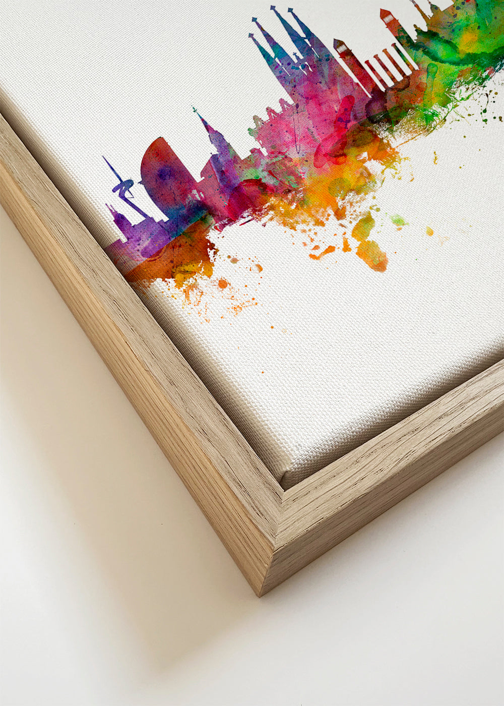 Barcelona skyline multicolour