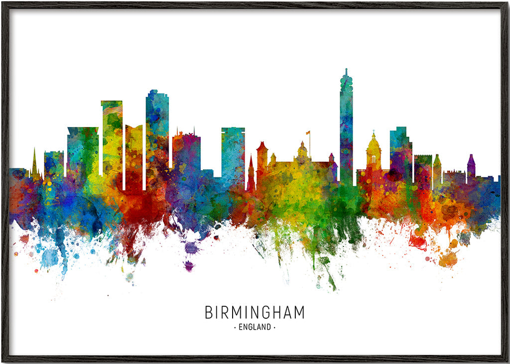 Birmingham skyline multicolour