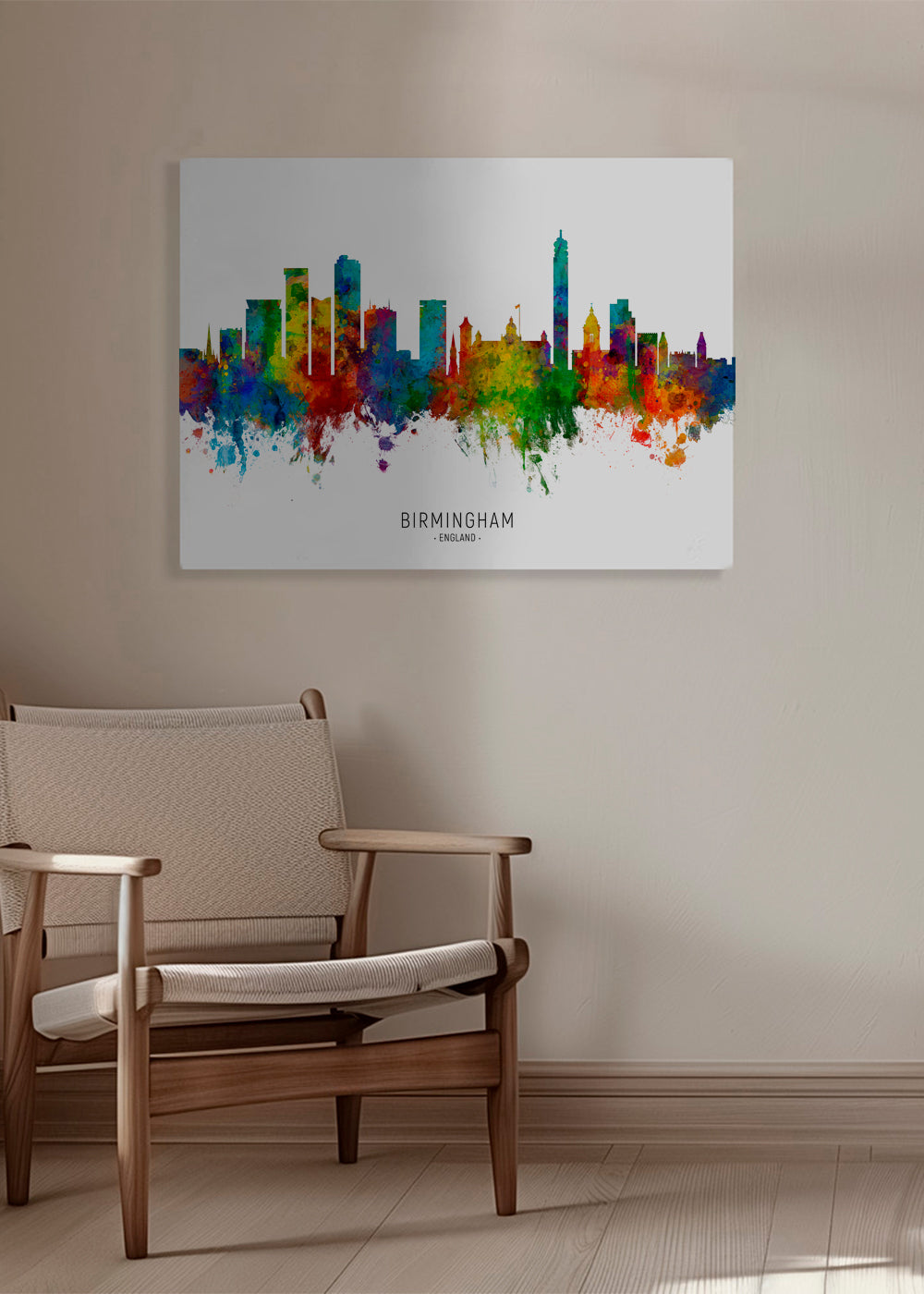 Birmingham skyline multicolour