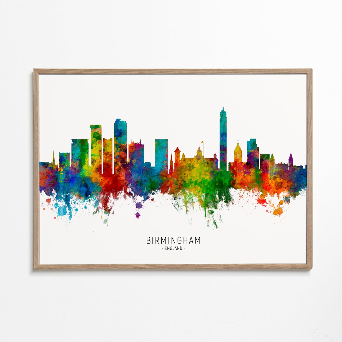 Birmingham skyline multicolour