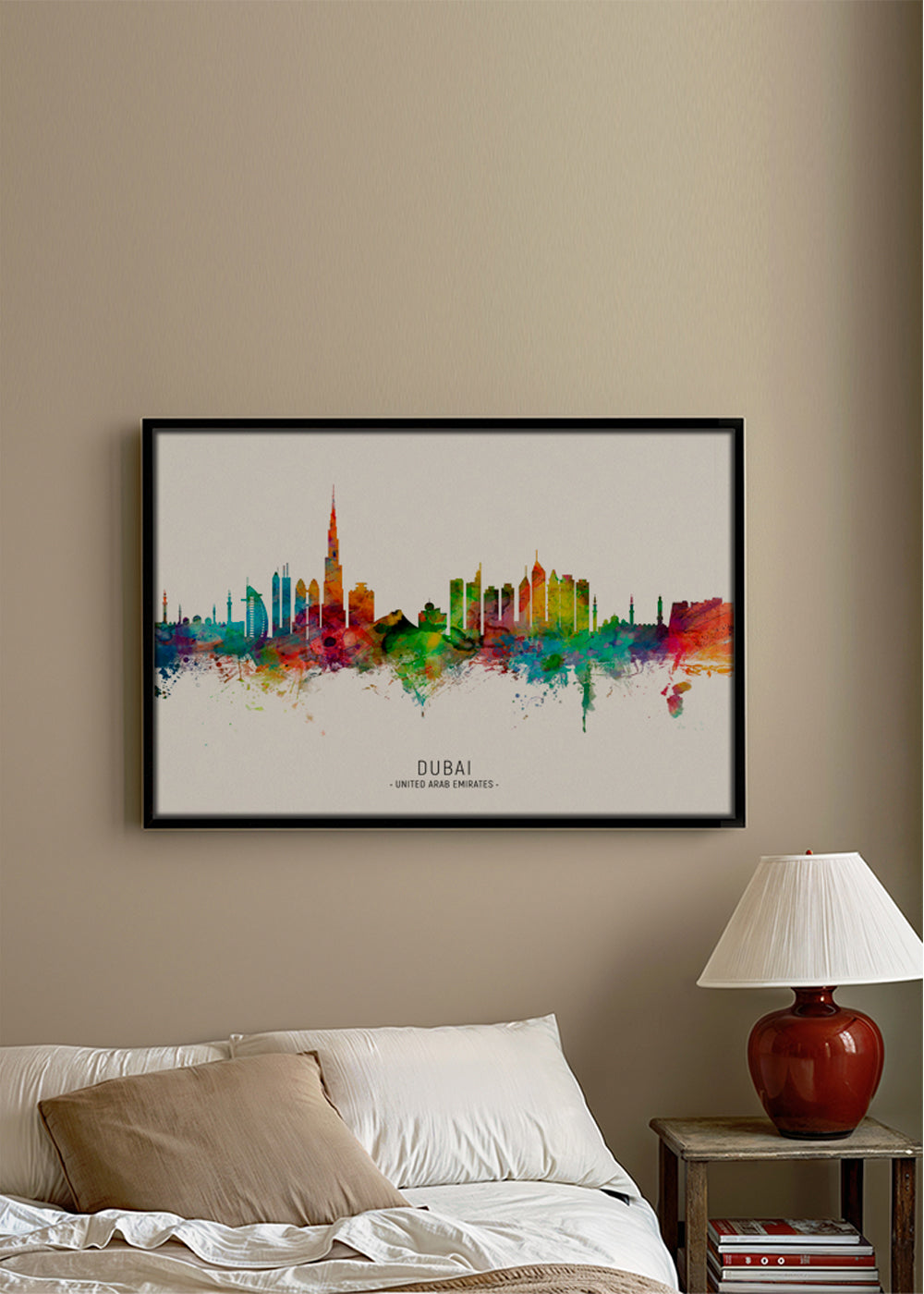 Dubai skyline multicolour