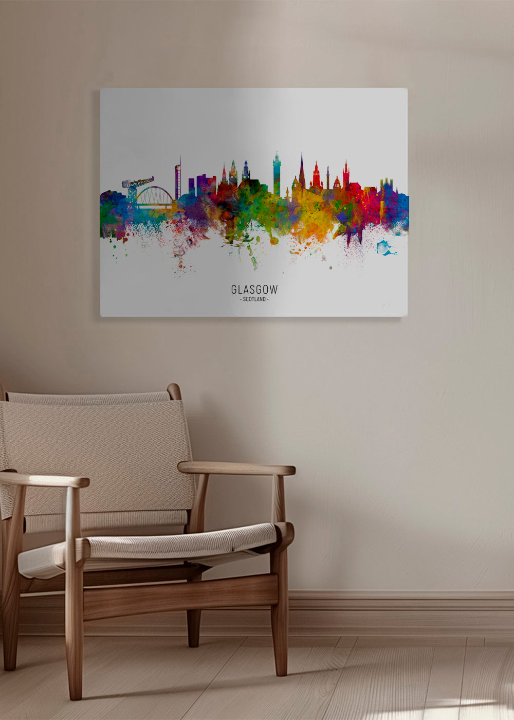 Glasgow skyline multicolour