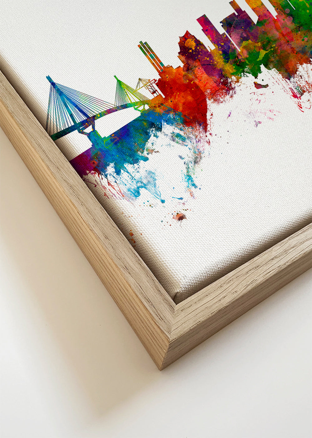 Hamburg skyline multicolour