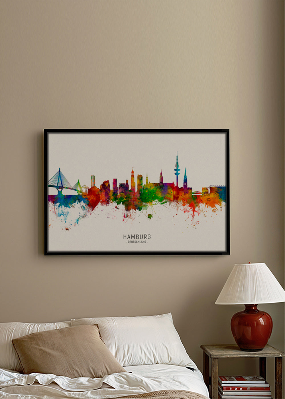 Hamburg skyline multicolour