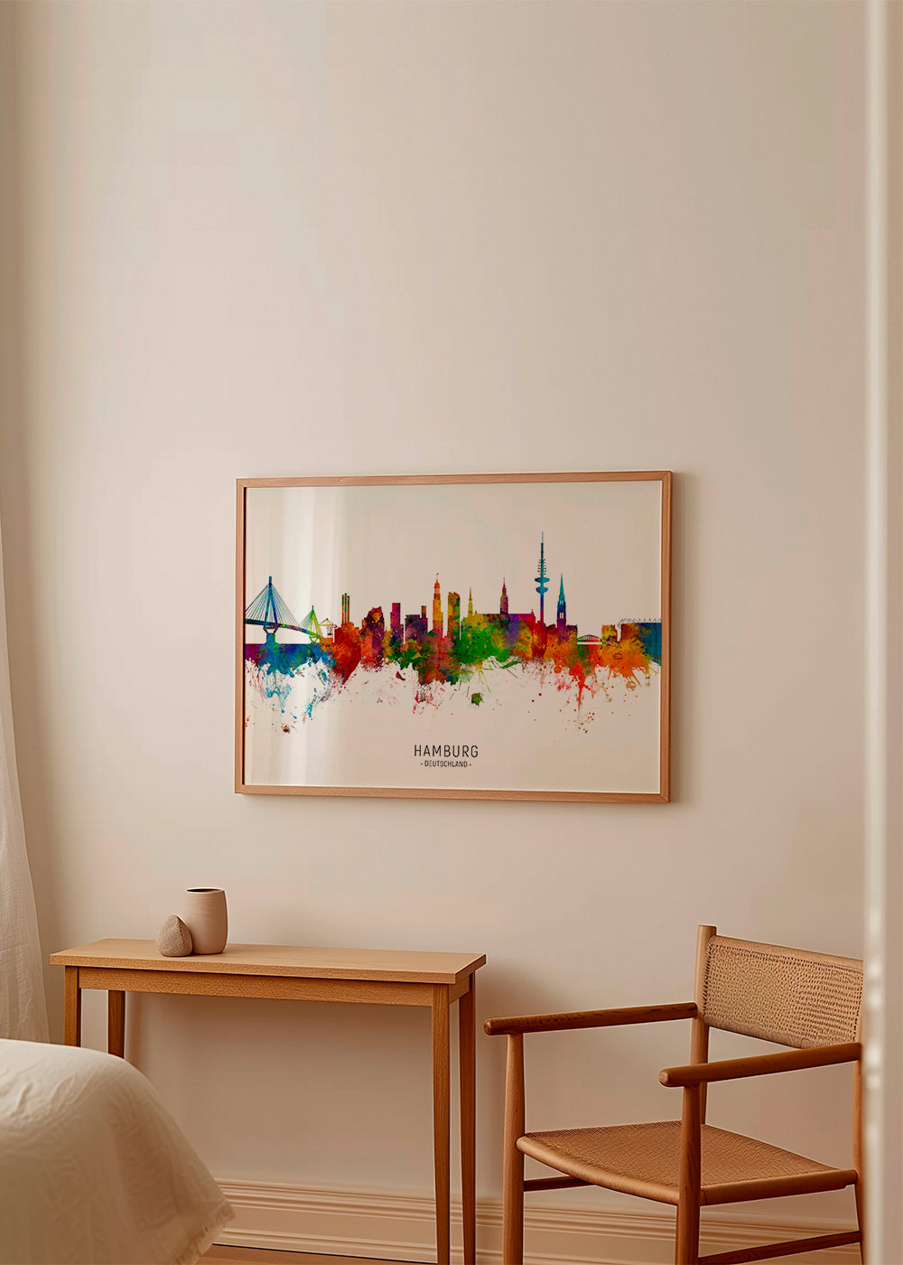 Hamburg skyline multicolour