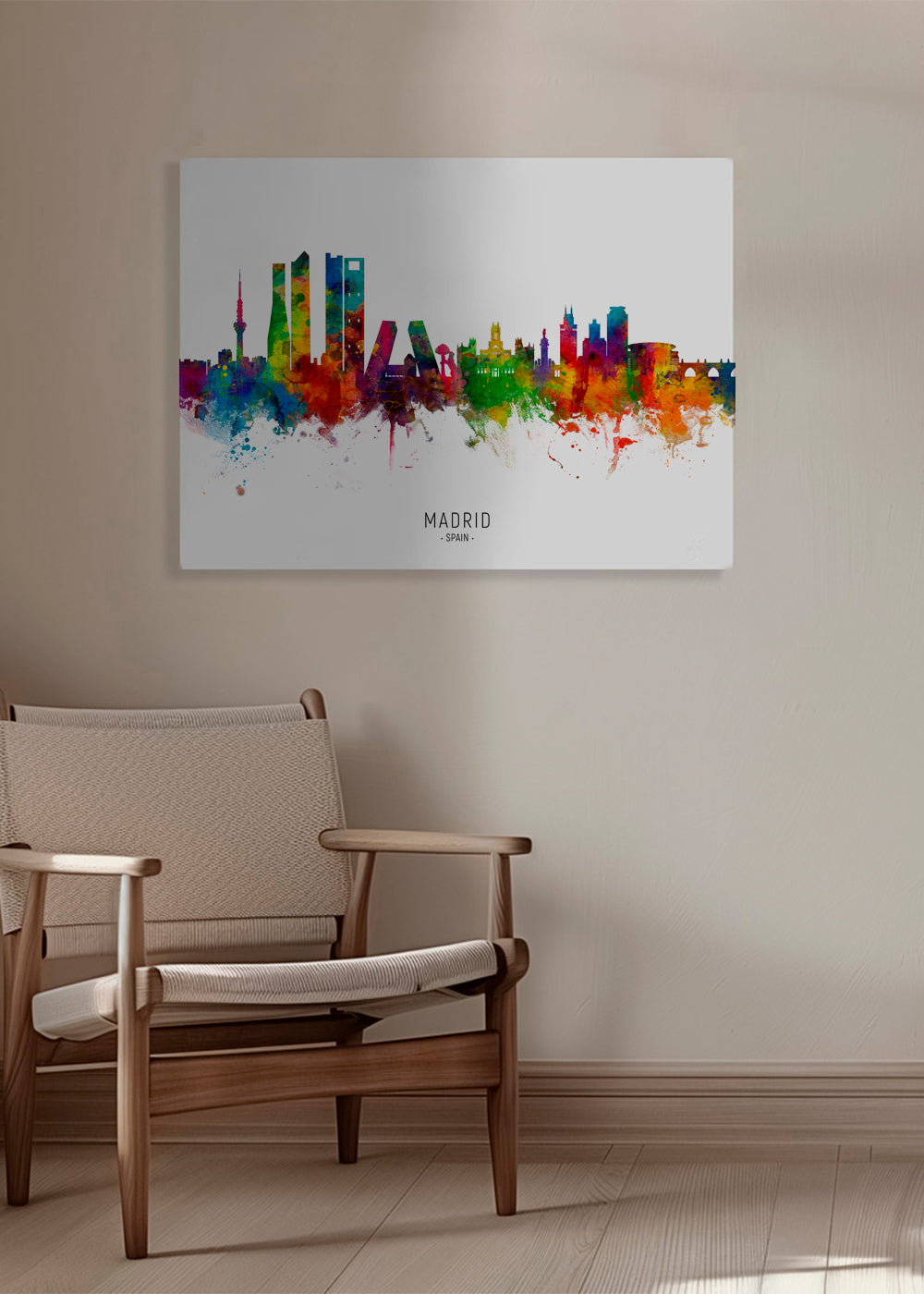 Madrid skyline multicolour