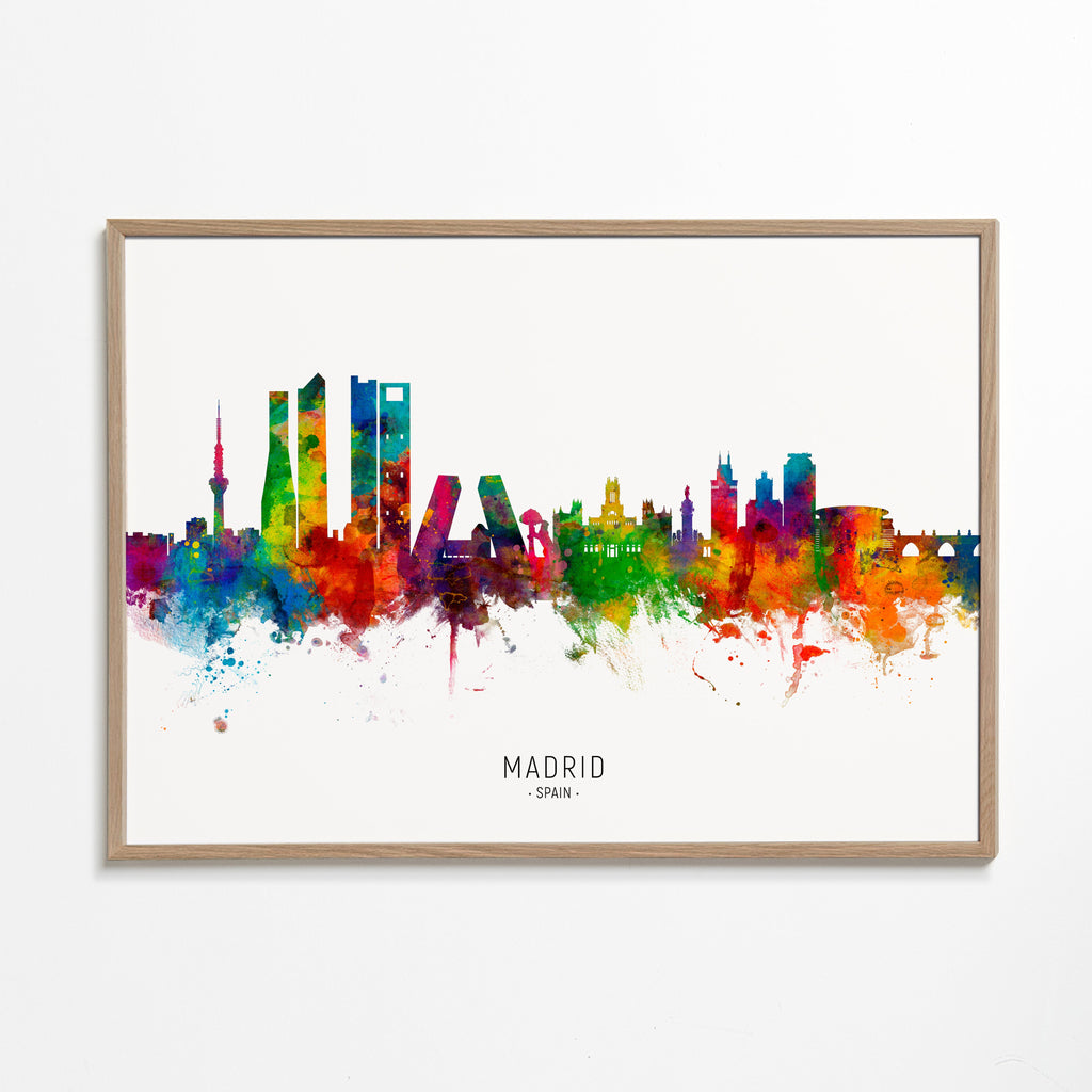 Madrid skyline multicolour