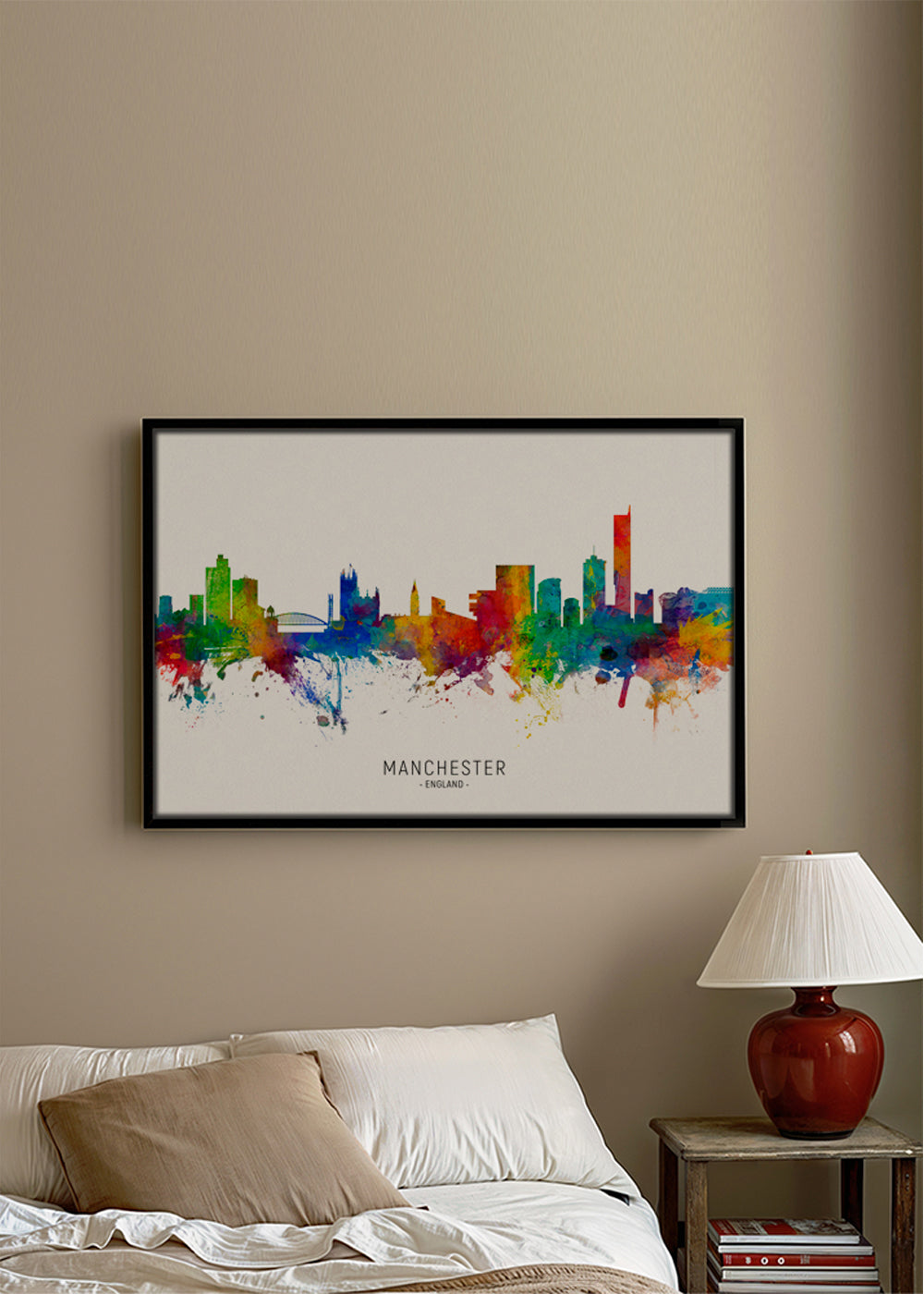 Manchester skyline multicolour