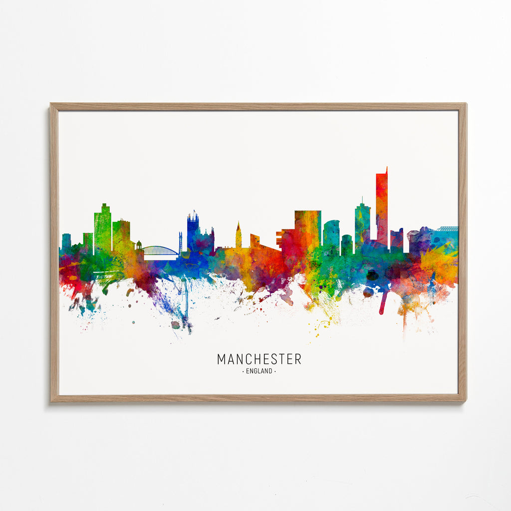 Manchester skyline multicolour